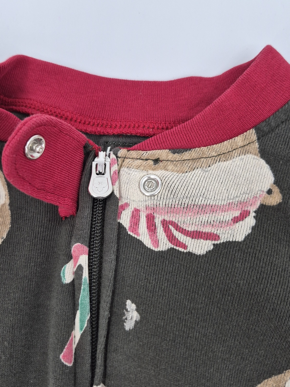 BURTS BEES Christmas Bear Baby Footed Pajama Organic Cotton 24 Months - Picture 5 of 11